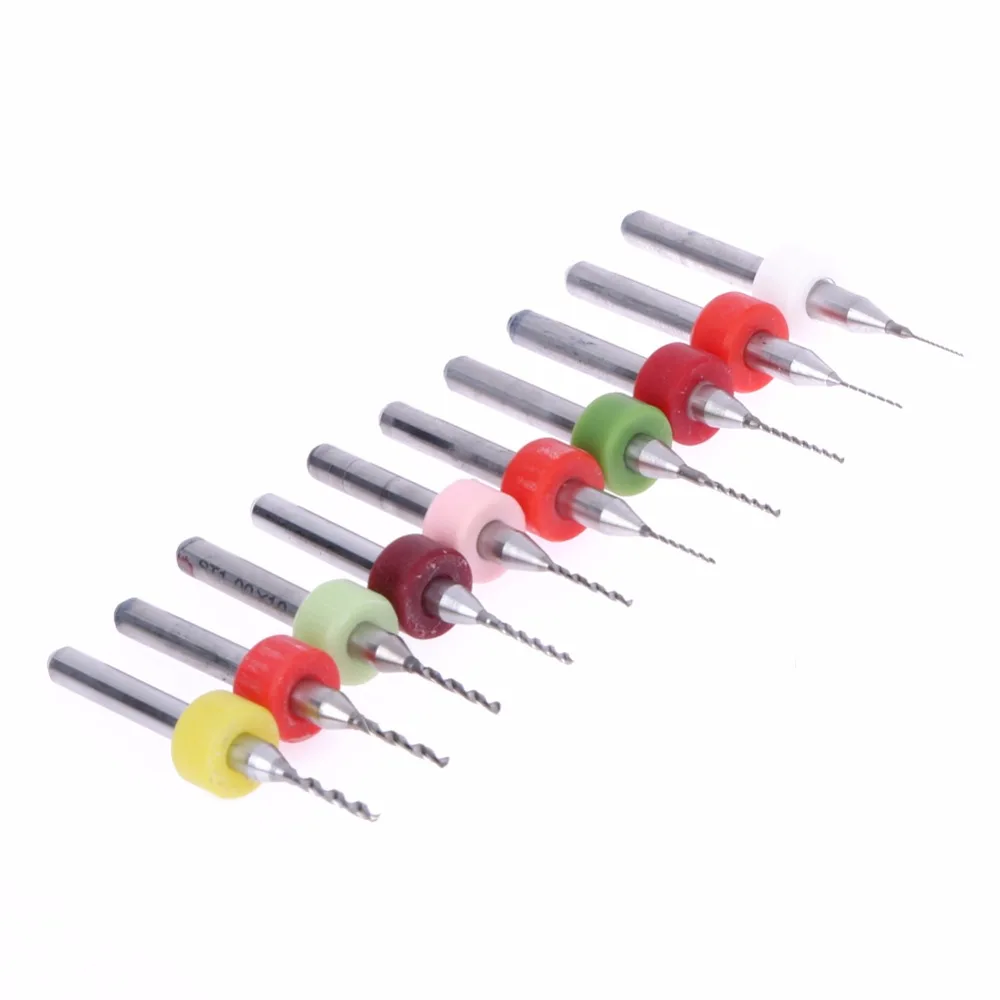

10pcs/set 38mm Micro Mini Twist PCB Drill Bits Set CNC Print Circuit Board Tungsten Carbide Engraving Tool for Electricalworking