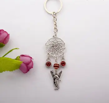 

Dream Catcher Crystal Beads Cane Angel Charm Rotation Fit Keychain Key Chains Key Rings Fashion Jewelry Dreamcatcher 10pcs F602