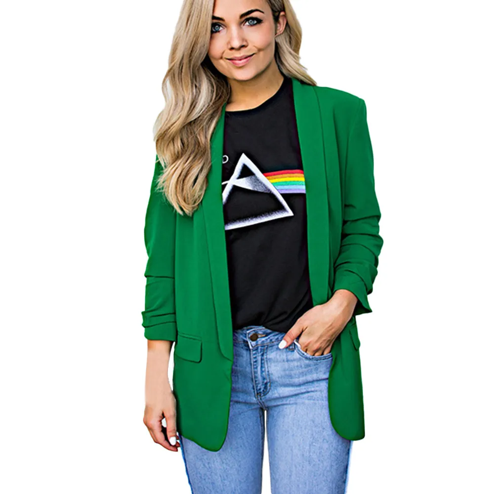 

Coat Female Autumn Winter Womens Solid Open Front Cardigan Long Sleeve Bow Collar Casual Jacket Coat Plus Size S-5XL 5.15