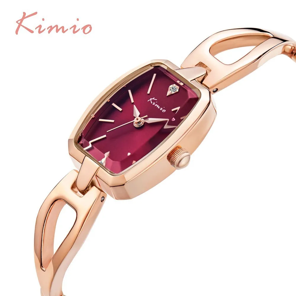 KIMIO Retro Tonneau Ladies Watch Women Rectangle Hollow Women Watches Quartz Bracelet Watch Strap Luxury Brand Rose Gold Watch KIMIO Retro Tonneau Ladies Watch Women Rectangle Hollow Women Watches Quartz Bracelet Watch Strap Luxury Brand Rose Gold Watch