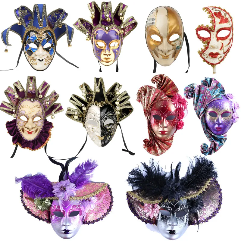 

H&D 42 kinds Jester Venetian Mask Masquerade Mardi Gras Costume Parades Carnival Ball Wall Decorative Art Collection Gifts