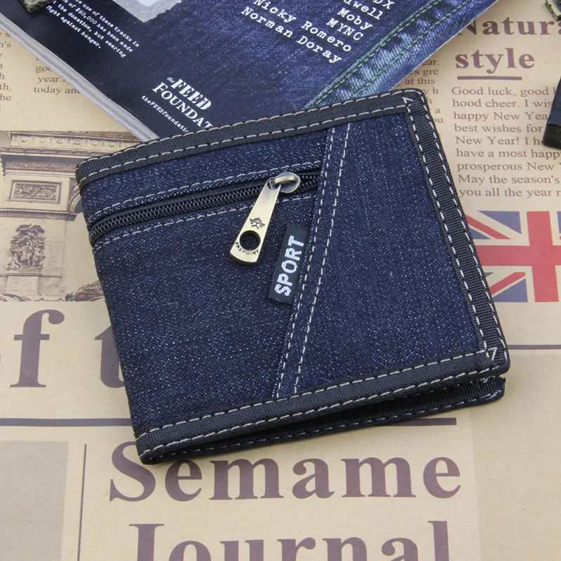 2019 Men Wallet Denim Wallet Fashion Coins Purse Small Short Card