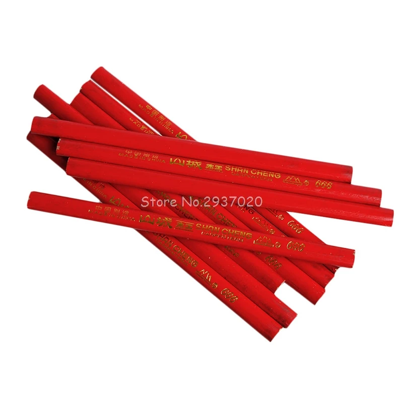 

Carpenters Pencils Black 10Pcs 175mm Lead For Woodworking Builders Joiners DIY