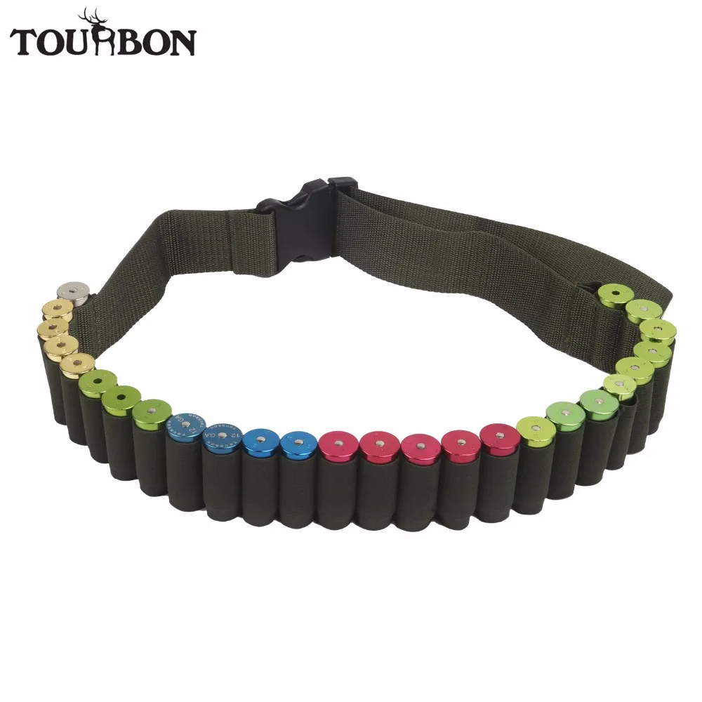 

Tourbon Hunting Gun Accessories Shotgun Bandolier 12/16 Gauge Ammo Cartridges Belt Holder 27 Rounds Adjustable 79-133CM Shooting