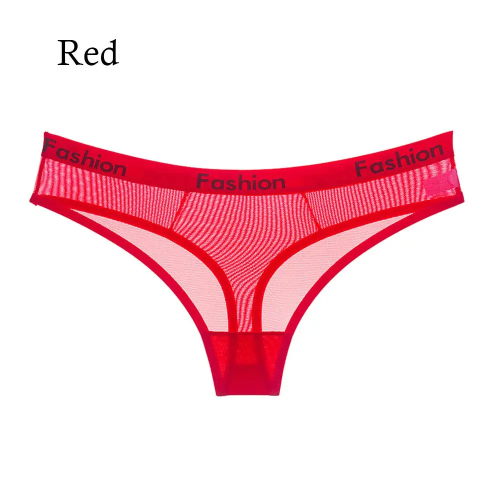 Спортивный стиль, дизайнерские женские трусики, прозрачные трусики, модное хлопковое женское нижнее белье, бесшовные трусики сексуальное женское нижнее белье - Цвет: red