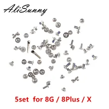 AliSunny 5 компл. Полный Винт Набор для iPhone 8G 8Plus X XS MAX XR Полные Винты внутренние комплекты запасные части