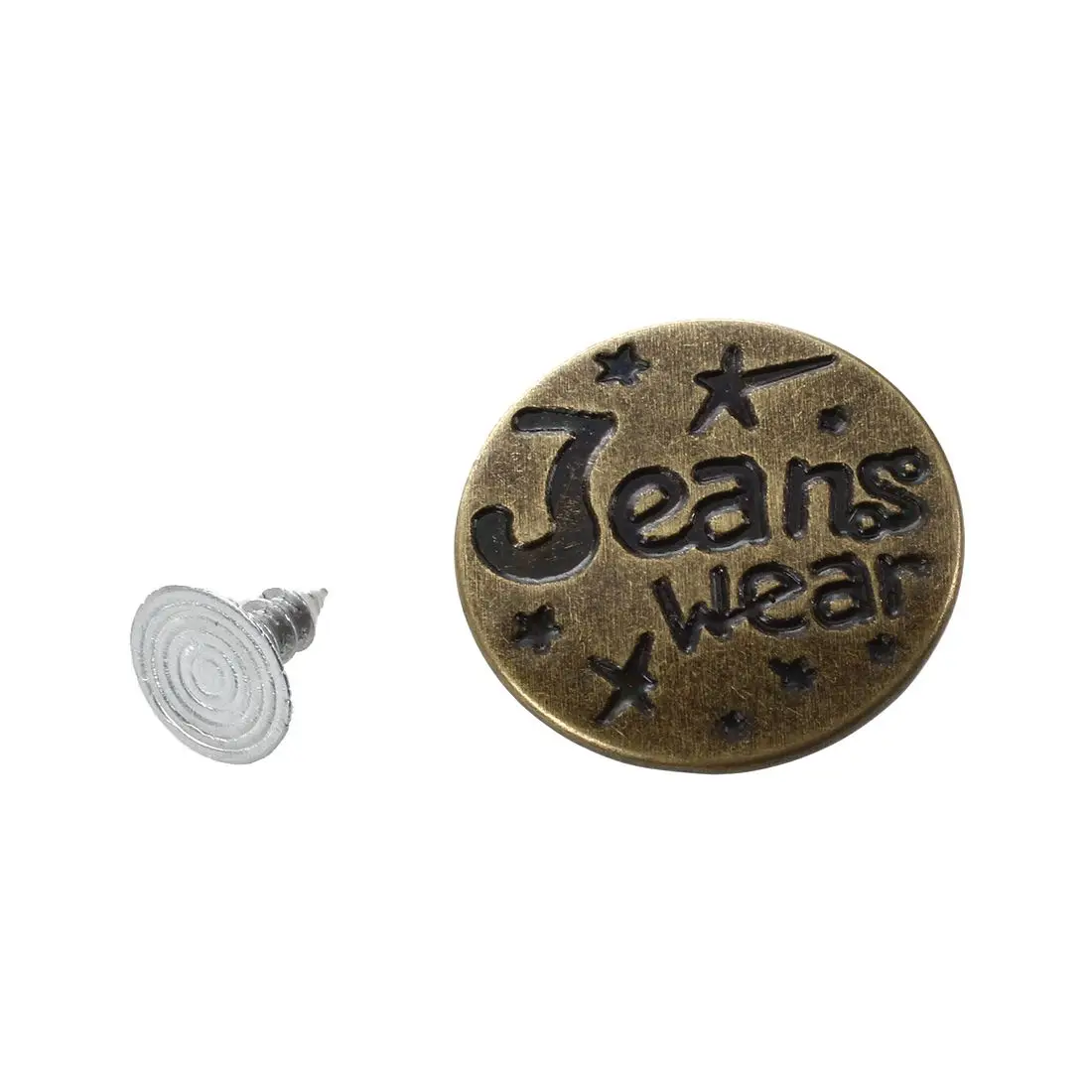 7 шт. кнопки с буквенным узором внутри, без пришивных пуговиц для джинсов, диаметр 20 мм