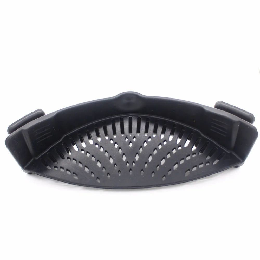 Clip on Strainer for Pots Pans Snap 'N Strain Strainer Silicone