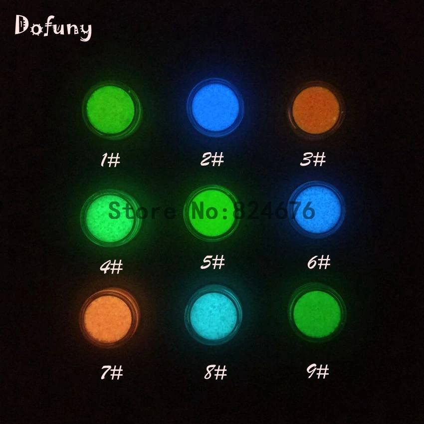180g mix 9 colors Luminous glow sand Colorful noctilucent sand DIY