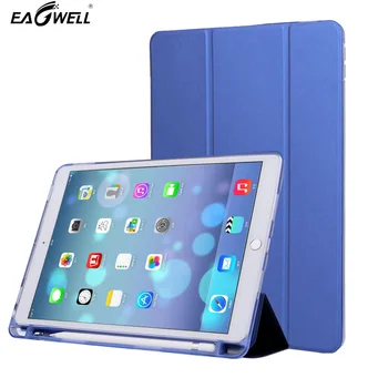 

New Case Cover For ipad 9.7 2017/2018 PU Leather Case With Pen Slot Holder Flip Stand Smart Shell Skin Funda For ipad 9.7 2017