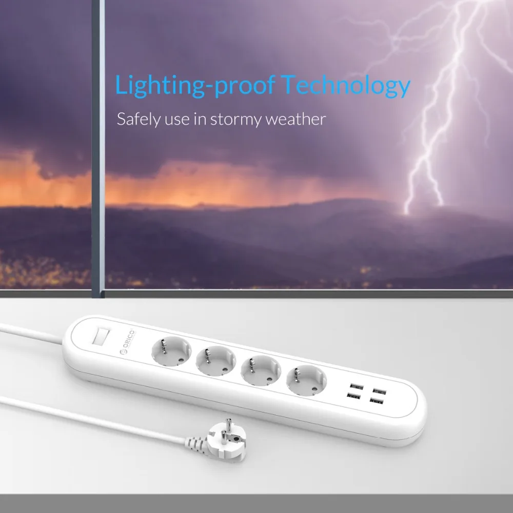 Умная usb розетка ORICO ODE штепсельная вилка европейского стандарта защита от