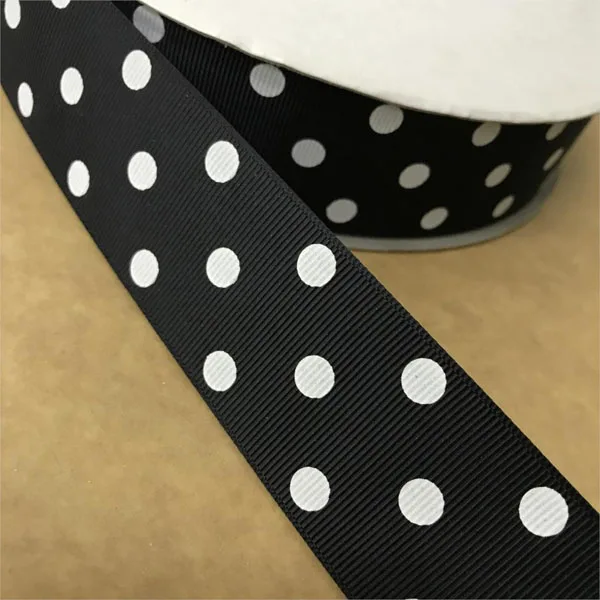 38mm Black 9 мм 16 мм 22 мм 25 мм 38 мм корсажная лента в горошек лента для печати для рукоделия аксессуары для рукоделия 5/8 дюйма 7/8 дюйма 1 дюйм 1,5 дюйма - Цвет: 38mm Black