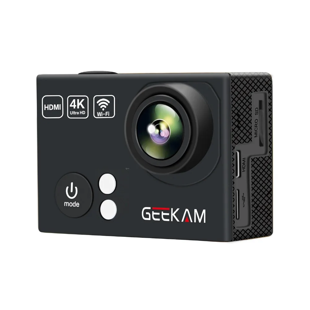 Экшн камера GEEKAM H2R/H2 ультратонкая HD 4K/25fps Wi Fi 2 0 дюйма 170D|Экшн-камеры| |