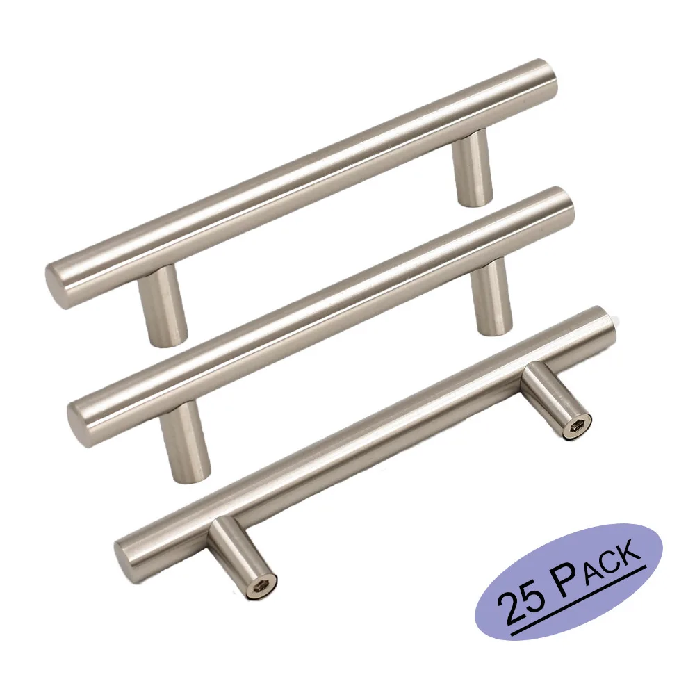 Goldenwarm silber gebürstetem edelstahl schrank griffe 5 zoll 128mm küchenschrank schublade türgriffe zieht knöpfe 25 paket