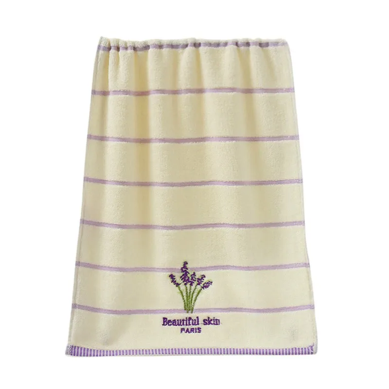 Cotton Embroidery Lavender Aromatherapy Soft Bath Hand Face Towel Sheet Set DSB1