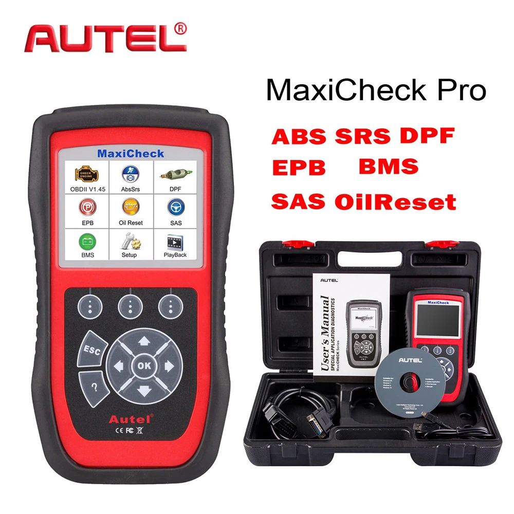 Autel OBD2 Scanner EPB/ABS/SRS/SAS/Airbag/Oil Service Reset/BMS/DPF Code Reader MaxiCheck Pro Car Diagnostic Tool Update Online Autel OBD2 Scanner EPB/ABS/SRS/SAS/Airbag/Oil Service Reset/BMS/DPF Code Reader MaxiCheck Pro Car Diagnostic Tool Update Online