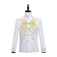 Мужской костюм куртка Мандарин Воротник формальный Блейзер Сценические костюмы для певцов представление мужские костюмы пиджаки Одежда