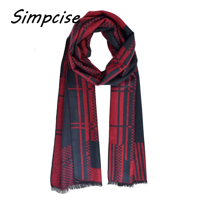 mens infinity scarf Bufandas 2021 Foulard Fashion Designer Wrap Men Business Scarf Winter Check Scarf Men Shawls Scarves A3A18917 mens knit scarf
