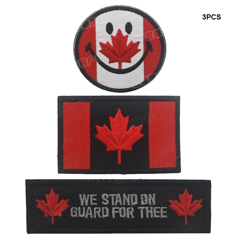 Высокое качество,, вышитый канадский флаг, набор, тканевые нашивки на руку, значок на руку, нарукавная повязка, нашивка на плечо, эполеты, пользовательские значки на кнопках - Цвет: 6