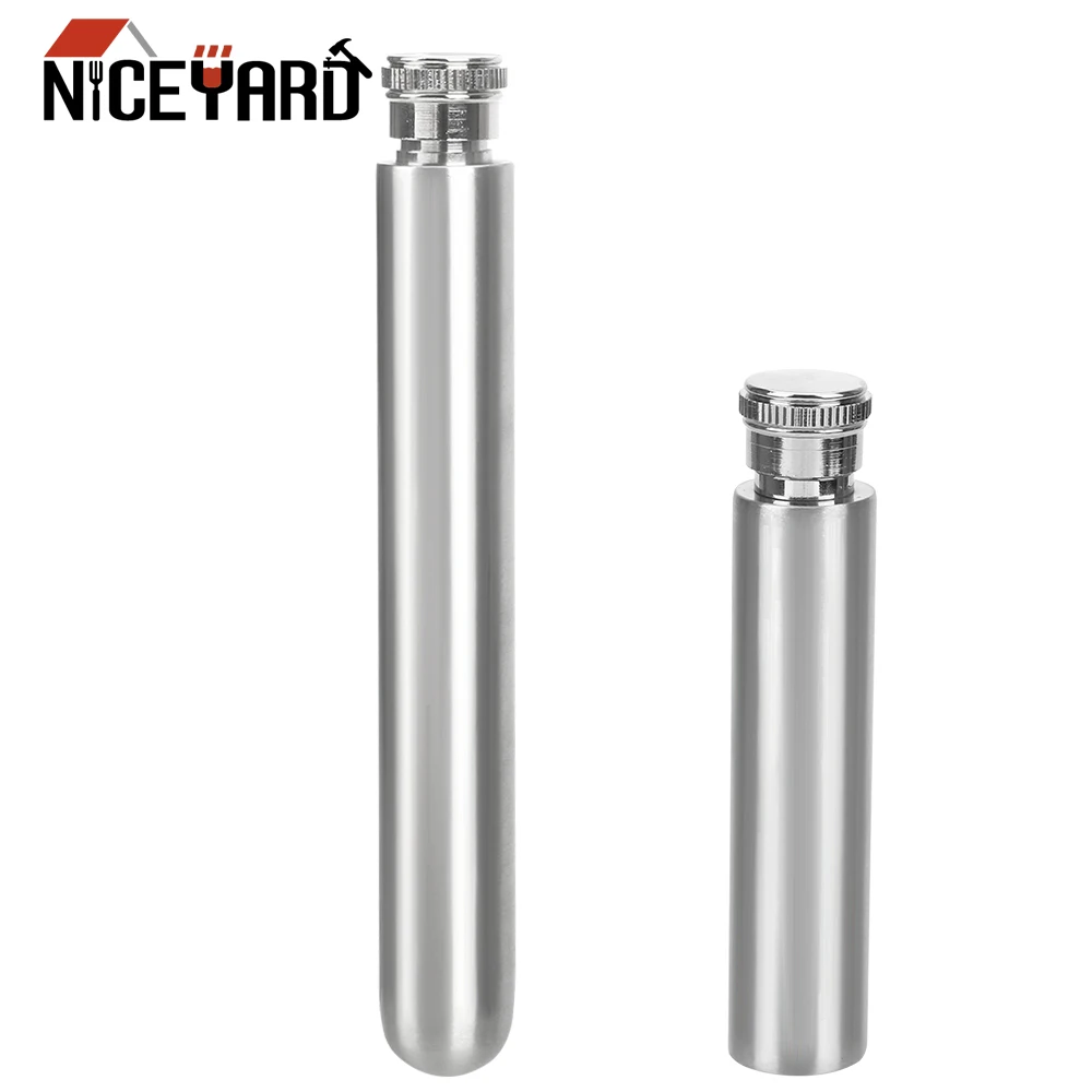 

NICEYARD Wine Whisky Bottle Stainless Steel Polished Round Bottom Hip Flasks Tubular Wine Pot Portable Wine Bottle 1oz/1.5oz