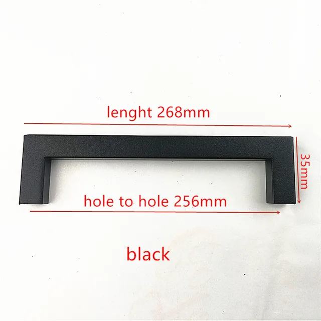 Best Price hole spacing 256mm 12*12mm Matt Black Cabinet Handle Square Bar Stainless Steel Kitchen Door Knob Furniture Drawer Pull Best Price hole spacing 256mm 12*12mm Matt Black Cabinet Handle Square Bar Stainless Steel Kitchen Door Knob Furniture Drawer Pull