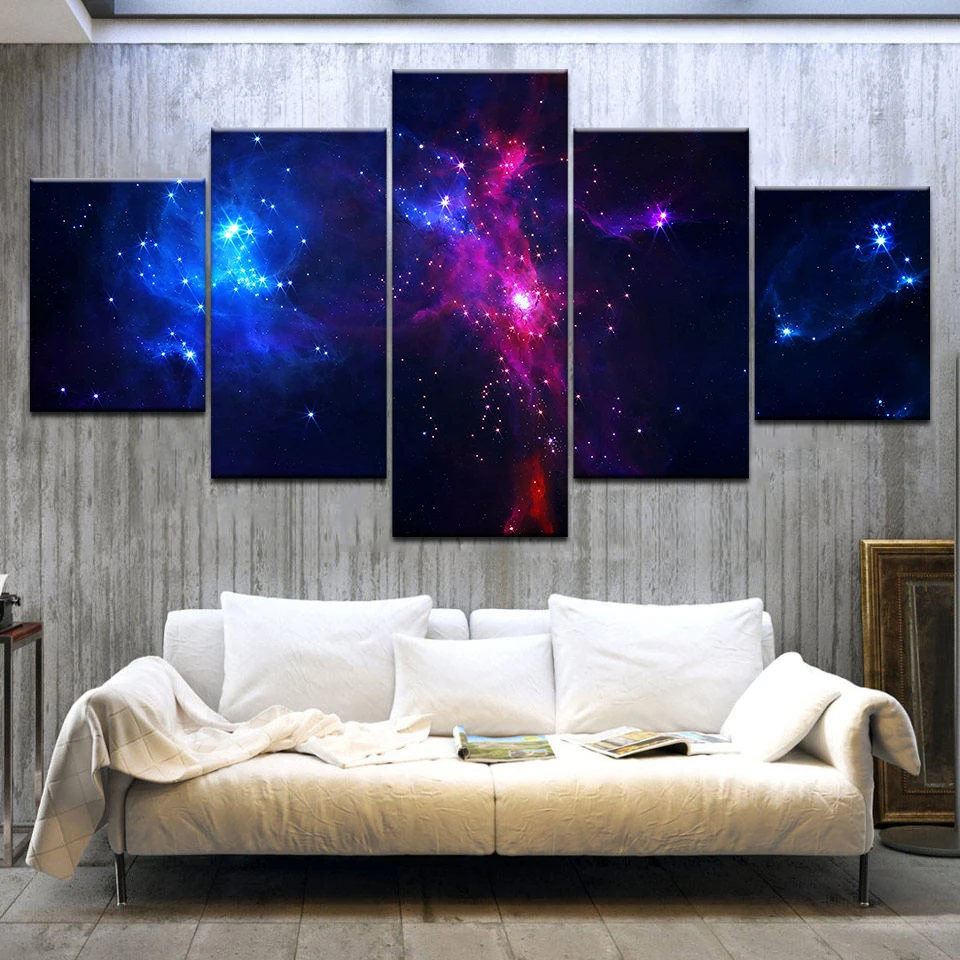 5 Pannelli/Pezzi Hd Print Star Ware Star T Sky Modern Wall Poster Stampa Su Tela Pittura Artistica Per La Decorazione Domestica Del Soggiorno