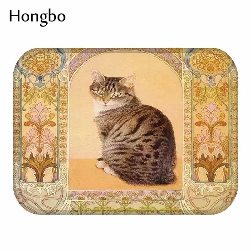 Hongbo Cat открытый вход Крытый ковер коврики коврик фланелевый Противоскользящий Ванная комната Кухня коврики 40x60 см - Цвет: 23