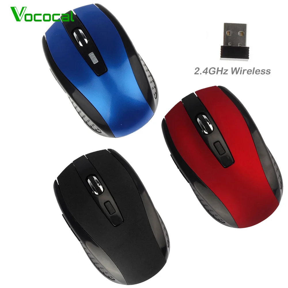 

Vococal 2.4GHz 1600DPI Adjustable Wireless Universal Optical Mouse w/6 Buttons Gaming Mice for Overwatch LOL PC Laptop Computer