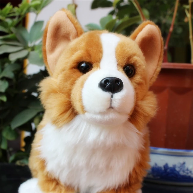 Kawaii Quality Simulation Animal Corgi Plush Toy Stuffed Animals