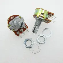 5 шт./лот двойной стерео потенциометр горшок B10K 10 к линейный вал 15 мм 6Pin WH148 Ом R усилитель высокое качество