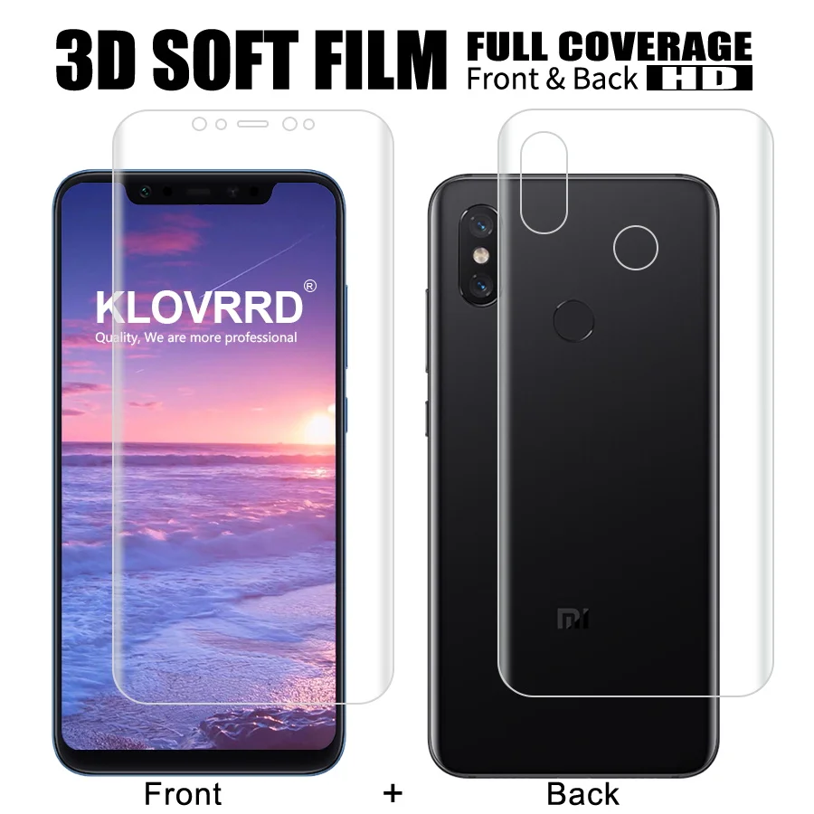 

Front + Back Soft Film For Xiaomi Mi 8 Lite SE Mi 9 se Screen Full Cover Protector Silicone Hydrogel Sticker