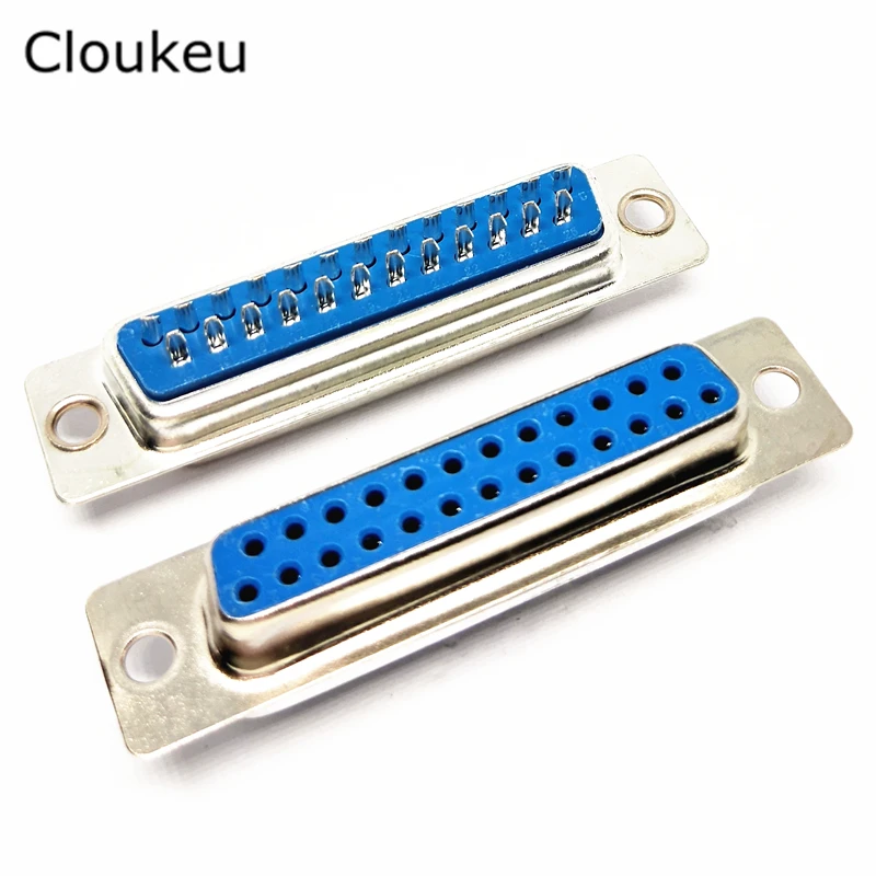DB25 hole Female Solder cup connector DB25F serial port adapter 100Pcs ...