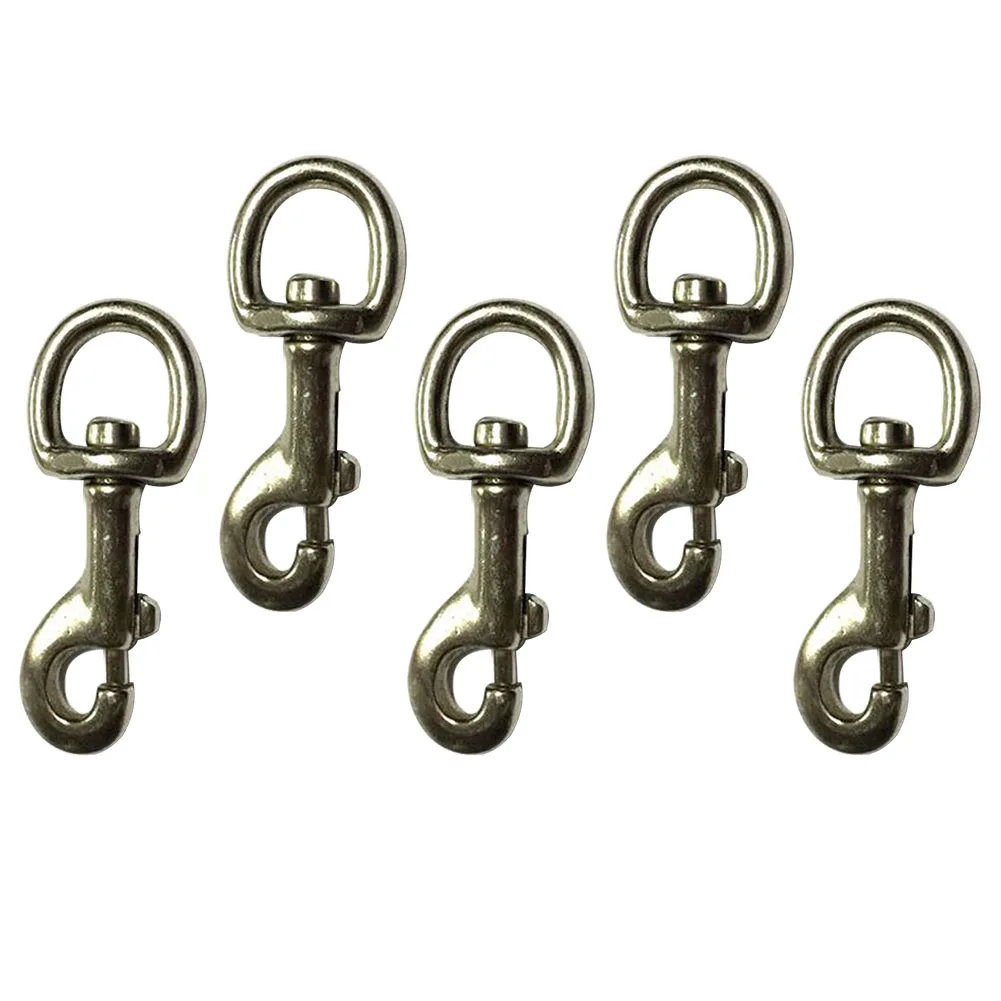 

5Pcs Keychain Accessories Clasp Pet Clip Multi-Purpose Home Spring Dog Buckle Snap Hook Swivel Outdoor Trigger Camping Carabiner