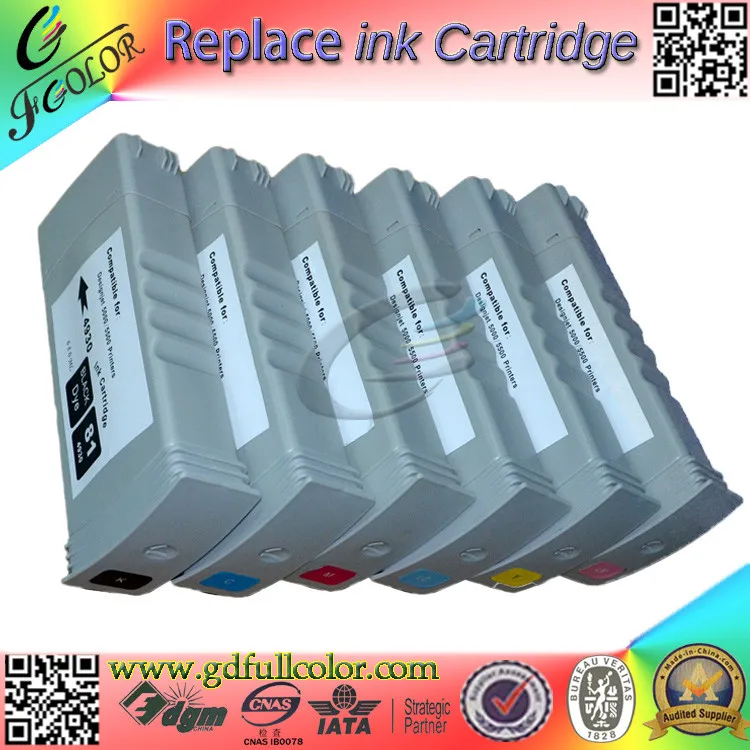 

Free Shipping Compatible Ink Cartridge with UV Dye based ink and chip for Designjet 5000 5500 HP500 HP5500