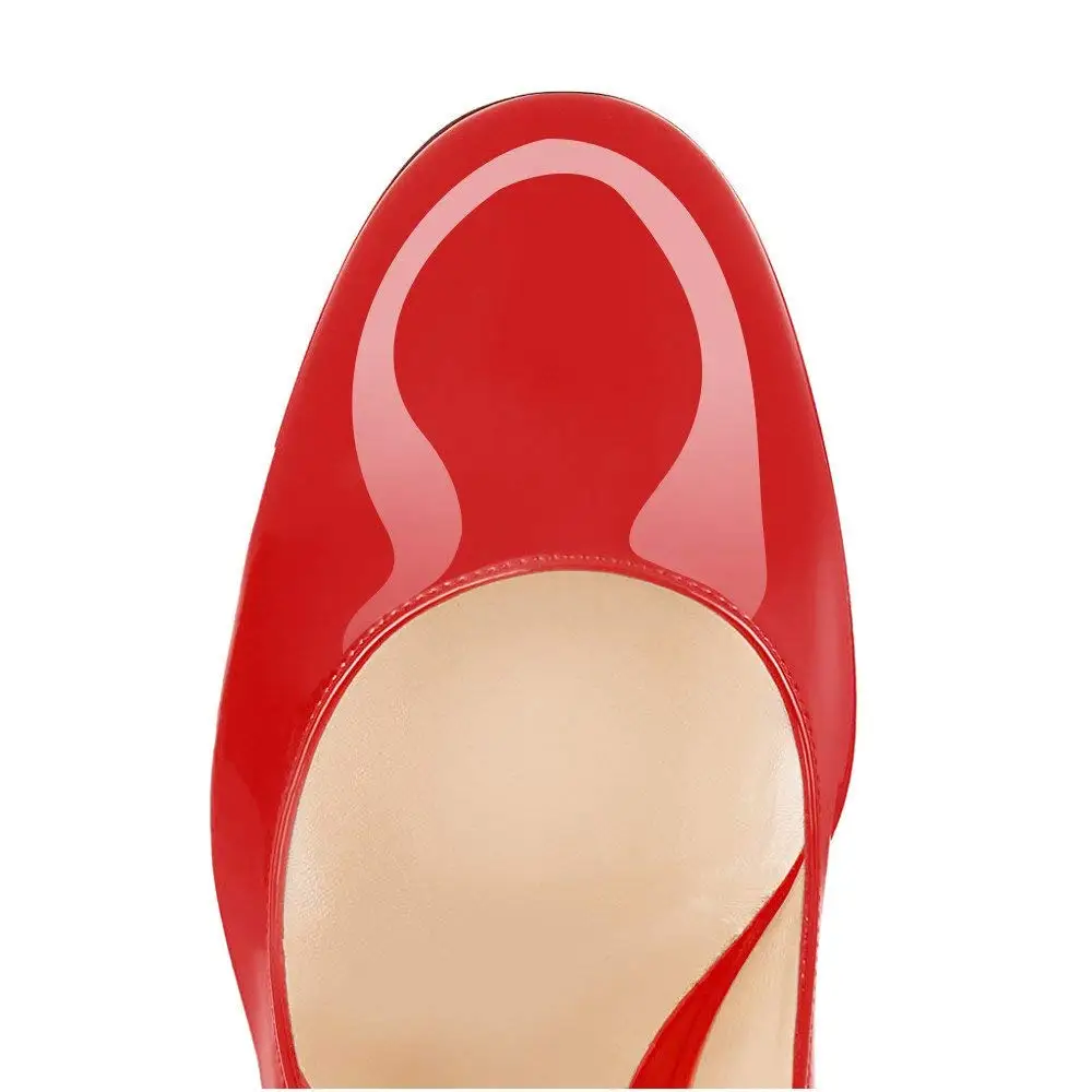 Aimirlly/Женская обувь; туфли-лодочки на высоком каблуке с круглым носком; модельные туфли для торжественных мероприятий, вечеринок и клубов; пикантные туфли из лакированной кожи на каблуке без застежки