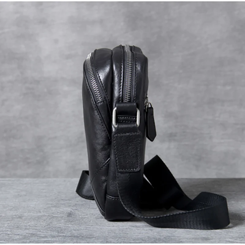 AETOO Casual fashion head cowhide single shoulder crossbody bag male leather simple small bag