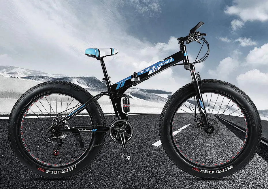 Cheap High quality 26 inch 21 speed folding fatbike 26*40 fat tire road bike snow bike fat bike free shipping in Russia Cycling Road 8