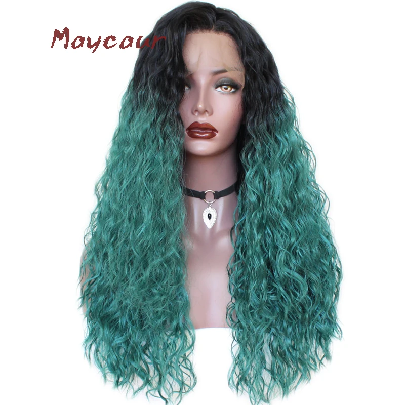 Aliexpress.com : Buy Long Curly Synthetic Lace Front Wig ...