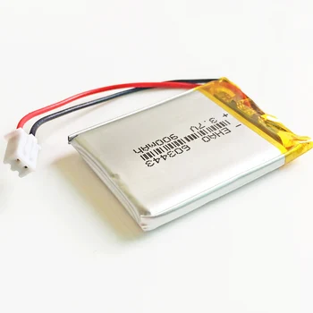 

603443 JST XH 2.54mm 2pin 900mAh lipo polymer lithium rechargeable battery 3.7V for MP3 GPS navigator DVD recorder e-book camera