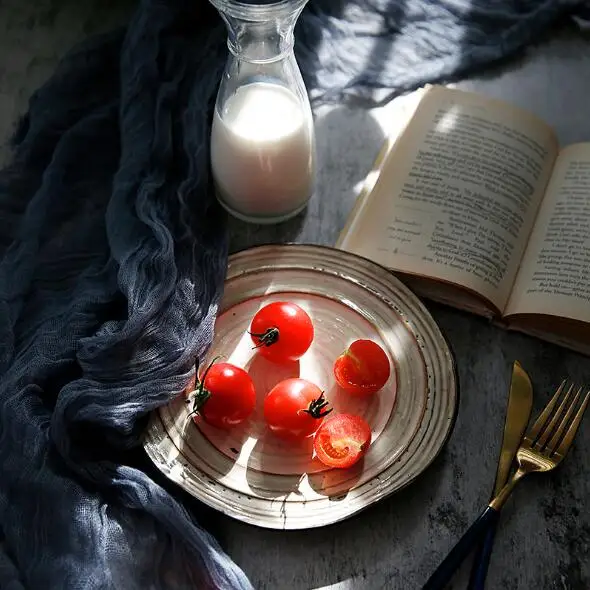 

Handmade Scarf to Imitate Ancient Scenes to Art Shoot Foods Mini Items Old Muslin Photography Accessories Photo Background Props