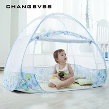 Синяя детская противомоскитная для кровати сетчатый навес детский сад Полог для детской кроватки складная детская кроватка монгольские юрты сетки для детской комнаты декор