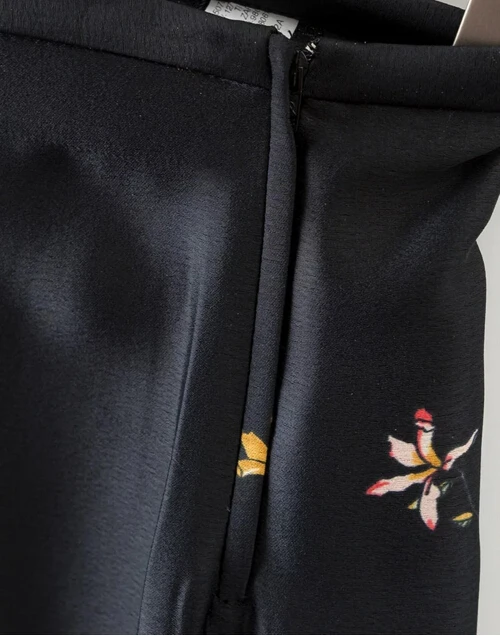 Шикарный черный блейзер с поясом и принтом журавлей Женский приталенный длинный Костюмный пиджак с поясом