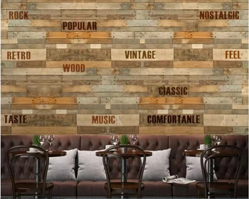

beibehang papel de parede Wallpaper personality European and American wooden board English alphabet background wall wallpaper 3d