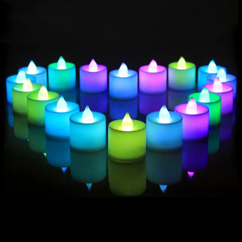 

New LED Light Electronic Candle Romantic Simulation Tealight Candle Home Wedding Birthday Party Decoration Color Changing Lamp