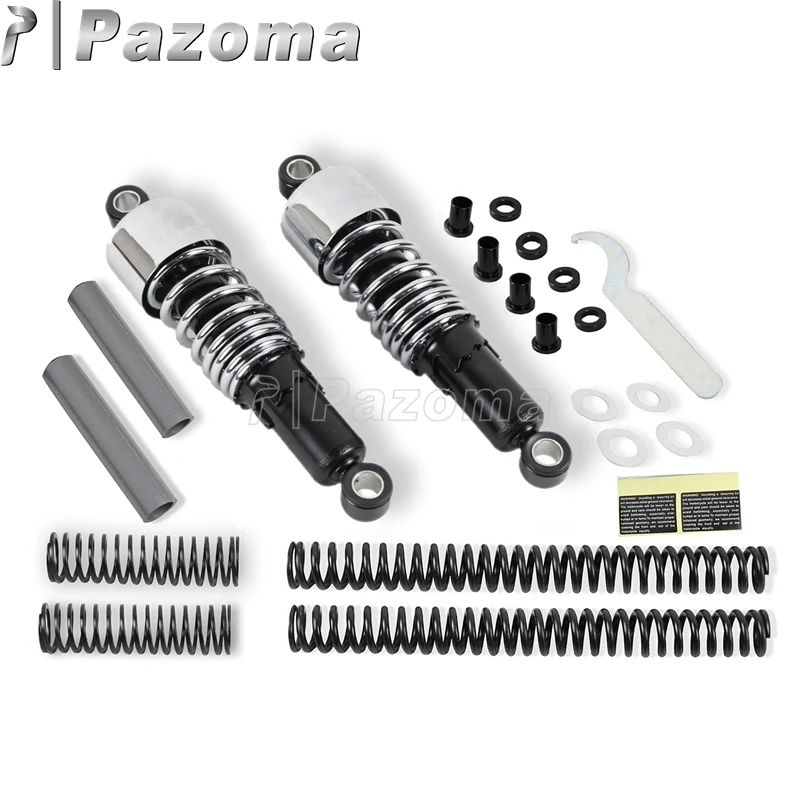 

Chrome Drop-in Fork Springs Lower Front Rear Lowering Slammer Kit for Harley Sportster XL50 XL883 XL1200 SuperLow