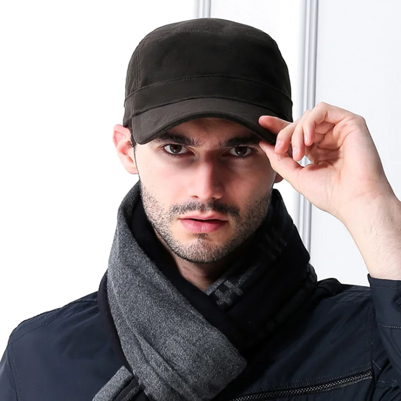 

2016 New Brand Winter Spring Baseball Cap Men Velvet Casual Polo Golf Flat Hat Z-3030