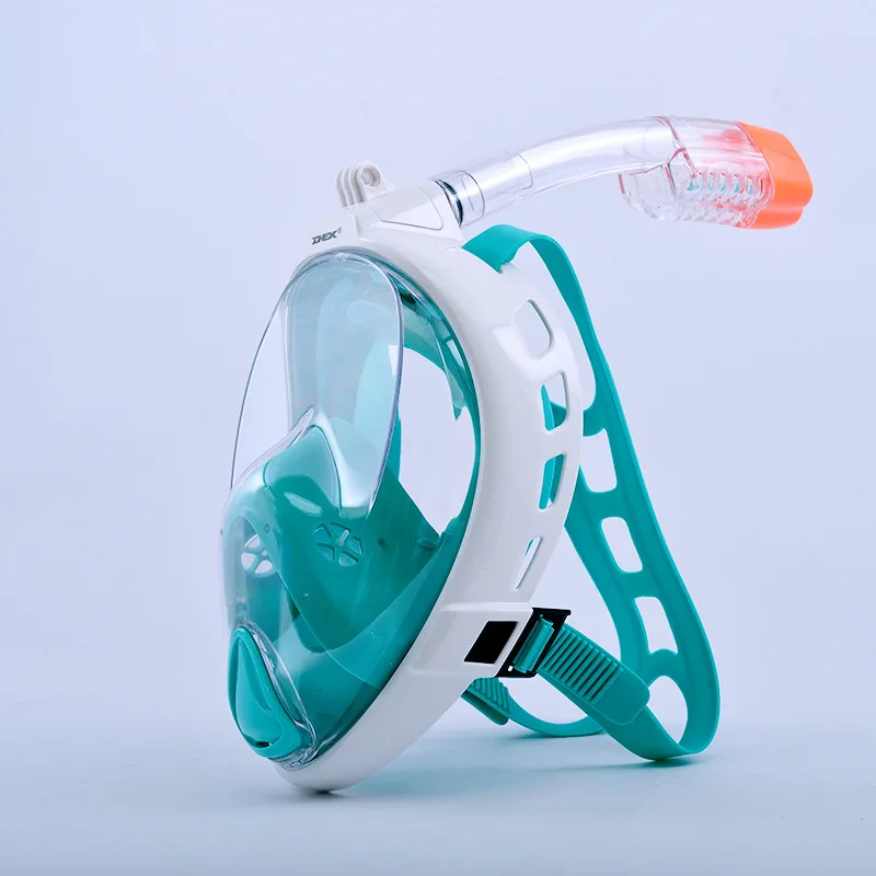 DEX, новинка, маска для дайвинга с панорамным видом на все лицо, маска для подводного плавания, анти-туман, маска для дайвинга, Набор масок для подводного плавания - Цвет: Green S-M