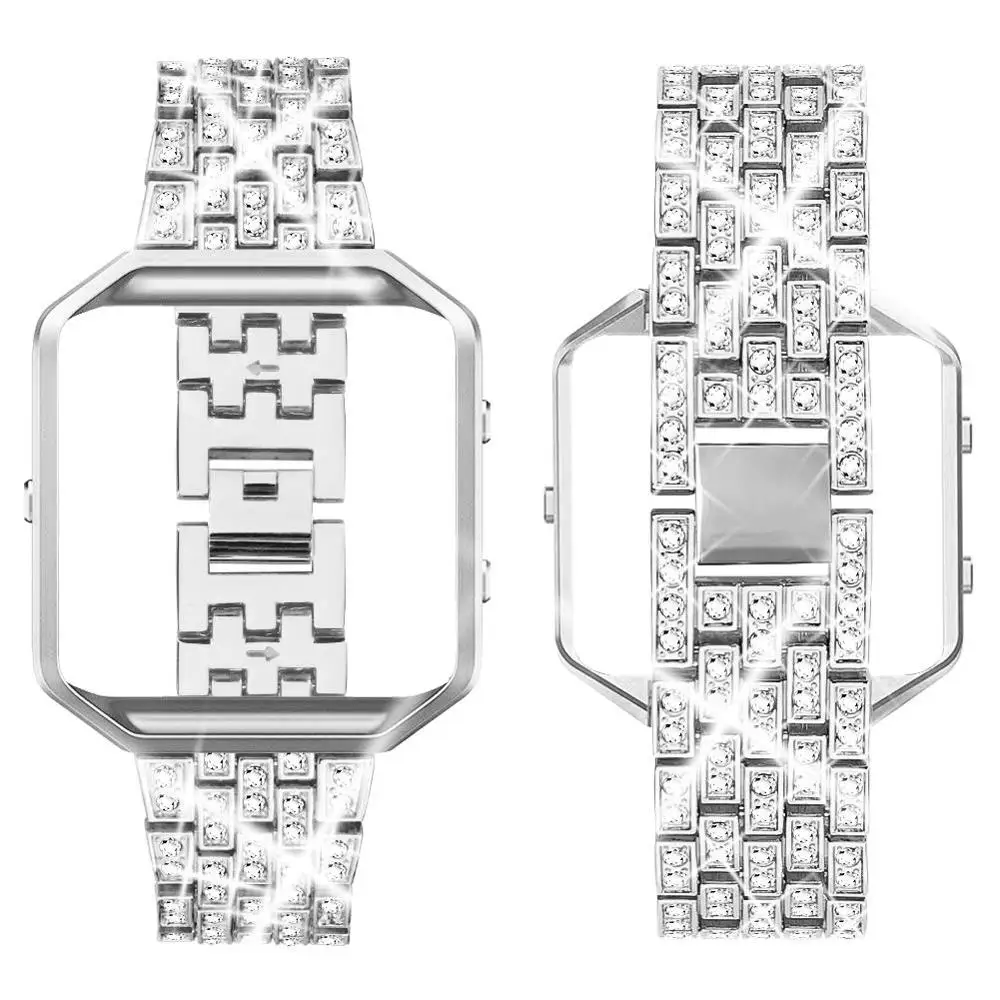 Joyozy из нержавеющей стали сменные наручные часы ремешок рамка для fit bit Blaze браслет часы из нержавеющей стали для fit bit - Цвет ремешка: Silver