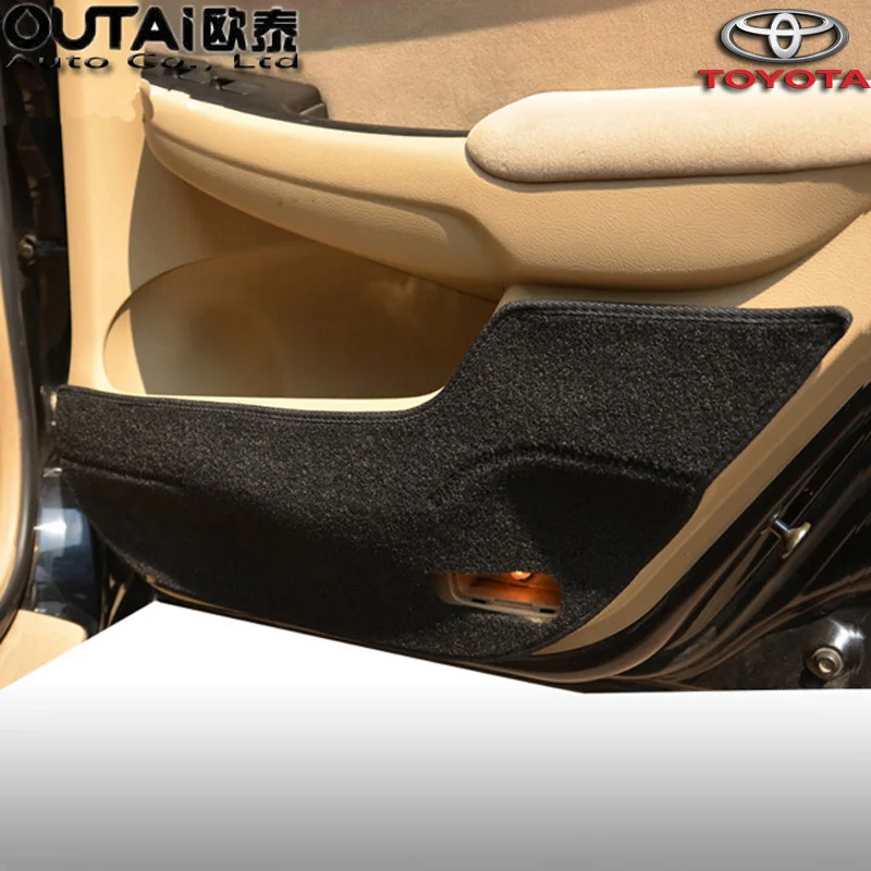Car Door Anti Kick Pad Mat Cover Sticker For Toyota Alphard Camry Corolla CROWN LAND Fj CRUISER Highlander Prado Protective Pad