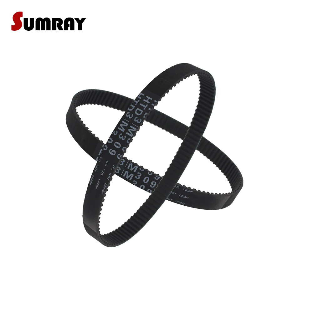 

SUMRAY Timing Belt HTD 3M-300/303/306/309/312/315/318/324/327mm Pitch Length Gear Belts For 3M Timing Pulleys 11/15mm Belt Width